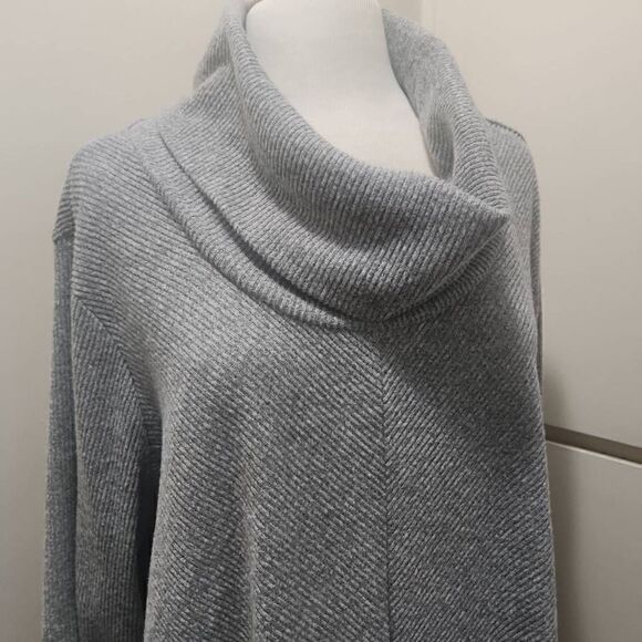 EVRI Light Grey Ribbed Knit Swing Dress, 3XL, NWOT - Picture 2 of 10